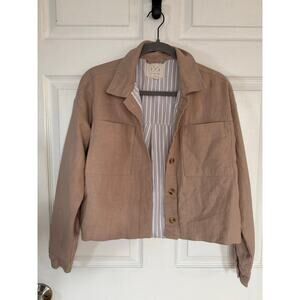 Thread & Supply York Utility Jacket – Taupe/Mushroom (Striped Lining)